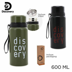 BOTELLA TERMO DISCOVERY 600ml VERDE MILITAR - sommerdeportes