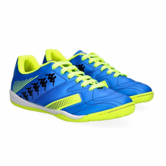 BOTIN KAPPA FUTSAL ICONIC IC KIDS BLUE GREEN LIME - comprar online