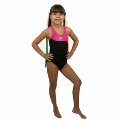 MALLA INFANTIL BUEN NADO 533 NEGRO FUCSIA