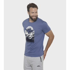 REMERA CABALLERO ALGODON MONTAGNE TEBAS INDIGO - comprar online