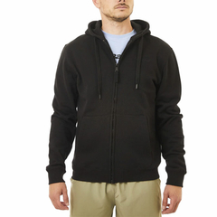 CAMPERA CABALLERO ALGODON BABOLAT HOODIE VERTUO NEGRO - comprar online