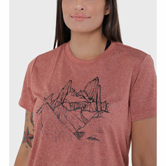 REMERA DAMA DRY MONTAGNE FITZ ROY TERRACOTA - sommerdeportes