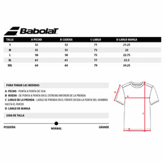 REMERA CABALLERO DRY BABOLAT COUNTER BLANCO - tienda online