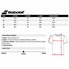 REMERA CABALLERO DRY BABOLAT BRAND AZUL - sommerdeportes