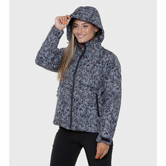 CAMPERA DAMA ROMPEVIENTO MONTAGNE BLAIR PRINT FLOR NEGRO - tienda online