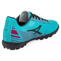 BOTIN ATHIX FUTBOL 5 POWERFUL TF TURQUESA PINK - comprar online