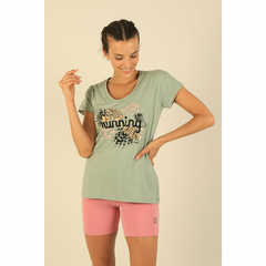 REMERA DAMA ALGODON WINKEL 7691 RUNNING VERDE