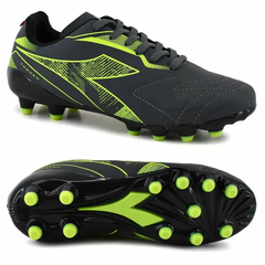 BOTIN DIADORA CAMPO TORNEO CHUMBO NEGRO AMARILLO NEON - tienda online