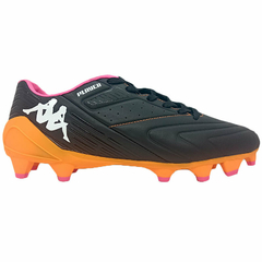 BOTIN KAPPA CAMPO PLAYER PRO FG 2 CUERO BLACK ORANGE FLUOR