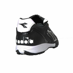 BOTIN DIADORA FUTBOL 5 CLASICO LT CUERO TF NEGRO BLANCO - comprar online