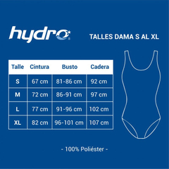 MALLA DAMA HYDRO SOLID NEGRO GRIS en internet