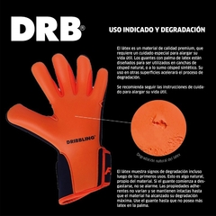 GUANTE ARQUERO DRB ROYAL 2.0 PRO NEGRO NARANJA - tienda online