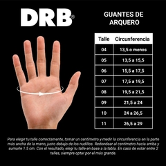 Imagen de GUANTE ARQUERO DRB ROYAL 2.0 PRO NEGRO NARANJA