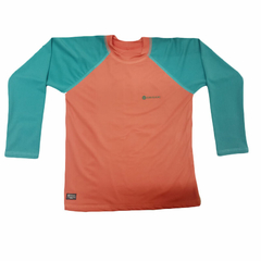 REMERA NIÑO ML PROT UV TERRACOTA