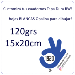 60 Hojas tamaño 15x20 de Papel Opalina Blanco lisas 120grs para Cuadernos Tapa Dura Ring Wire (Apto Dibujo)
