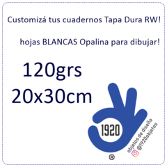 60 Hojas tamaño 20x30 de Papel Opalina Blanco lisas 120grs para Cuadernos Tapa Dura Ring Wire (Apto Dibujo)