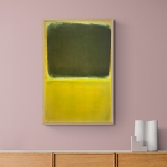 Cuadro en marco madera Kiri Box/ Modelo 178/ Obra: GREEN & YELLOW (1951) By Mark Rothko