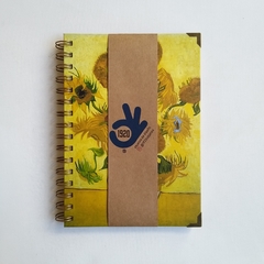 Cuaderno Vincent Tapa Dura Ring Wire 80 hojas/ Modelo 58/ Sunflowers, 1889. en internet