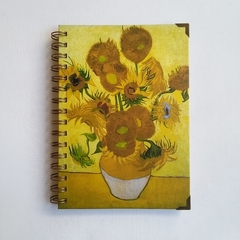 Cuaderno Vincent Tapa Dura Ring Wire 80 hojas/ Modelo 58/ Sunflowers, 1889. - 1920®objetos de diseño 