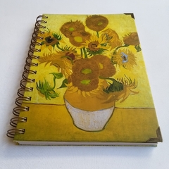 Agenda 2 días por página/ Vincent Tapa Dura Ring Wire/ Modelo 58/ Sunflowers, 1889. en internet