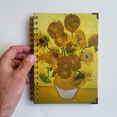 Imagen de Cuaderno Vincent Tapa Dura Ring Wire 80 hojas/ Modelo 58/ Sunflowers, 1889.