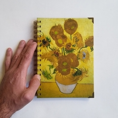 Imagen de Agenda 2 días por página/ Vincent Tapa Dura Ring Wire/ Modelo 58/ Sunflowers, 1889.