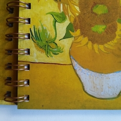 Agenda 2 días por página/ Vincent Tapa Dura Ring Wire/ Modelo 58/ Sunflowers, 1889.