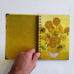 Agenda Semanal Vincent Tapa Dura Ring Wire/ Modelo 58/ Sunflowers, 1889. - comprar online