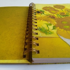 Cuaderno Vincent Tapa Dura Ring Wire 80 hojas/ Modelo 58/ Sunflowers, 1889. en internet