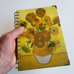 Agenda Semanal Vincent Tapa Dura Ring Wire/ Modelo 58/ Sunflowers, 1889. - tienda online