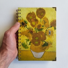 Cuaderno Vincent Tapa Dura Ring Wire 80 hojas/ Modelo 58/ Sunflowers, 1889.