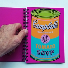 CUADERNO TAPA DURA RING WIRE/ Modelo 168/ CAMPBELL' S SOUP CAN - tienda online