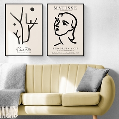 SET de 2 Cuadros en Marco acabado piano Modelo 339/ Incluye a los modelos: 337 y 338/ Paul Klee + Henri Matisse