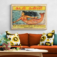 Cuadro en marco madera Kiri Box/ Modelo 390/ Indian Vintage 1 (The Mermaid)