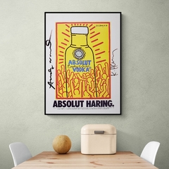 Marco acabado piano Modelo 402/ Póster ABSOLUT HARING Vodka By Keith HARING & Andy WARHOL