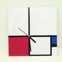 Relojes by 1920®objetos de diseño/ Modelo 372/ Composición de colores Composición nº I con rojo y azul, 1931 / PIET MONDRIANl