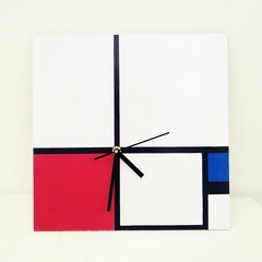 Imagen de Relojes by 1920®objetos de diseño/ Modelo 372/ Composición de colores Composición nº I con rojo y azul, 1931 / PIET MONDRIANl