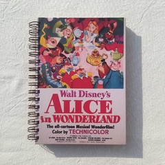 CUADERNO TAPA DURA RING WIRE/ Modelo 454/ Póster Vintage Film Alice in Wonderland (1951). - comprar online