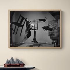 Cuadro en marco madera Kiri Box/ Modelo 80/ HALSMAN & DALÍ, Obra: DALÍ ATOMICUS by Philippe Halsman
