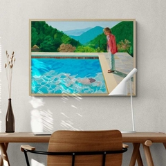 Cuadro en marco madera Kiri Box/ Modelo 204/ Retrato de un artista (Piscina con dos figuras), David Hockney, 1972 - comprar online