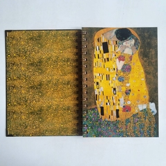 CUADERNO TAPA DURA RING WIRE/ MODELO 156/ Der Kuss GUSTAV KLIMT (1908) en internet