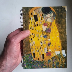 Imagen de Agenda KLIMT 2 días por página / Tapa Dura Ring Wire/ MODELO 156/ Der Kuss GUSTAV KLIMT (1908)