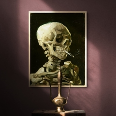 Cuadro en marco madera Kiri Box/ Modelo 234/ Head of Skeleton with a burning cigarette (1886), Vincent Van Gogh.
