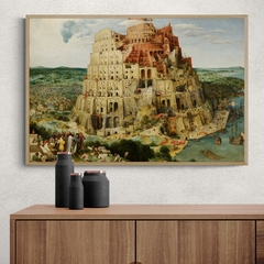 Cuadro en marco madera Kiri Box/ Modelo 434/ La Torre de Babel by Pieter Bruegel.