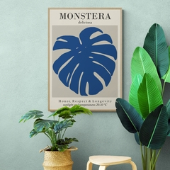 Cuadro en marco madera Kiri Box/ Modelo 505/ Póster MONSTERA Deliciosa