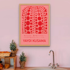 Cuadro en marco madera Kiri Box/ Modelo 526/ Red & Pink Pumpkin by Yayoi Kusama.