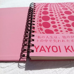 CUADERNO TAPA DURA RING WIRE/ Modelo 526/ Red & Pink Pumpkin by Yayoi Kusama. - tienda online