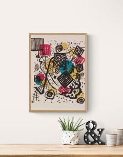Cuadro en marco madera Kiri Box/ Modelo 57/ KLEINE WELTEN V by Wassily Kandinsky - comprar online