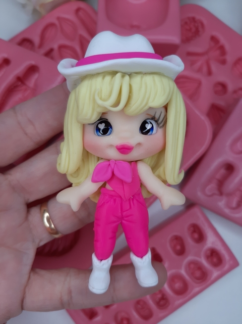 Molde 3 peças para Barbie - Bonecas de pano da Roberta's Dolls