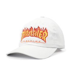 Boné Thrasher Magazine Dad Hat Flame Logo White - comprar online